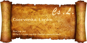 Cservenka Lenke névjegykártya