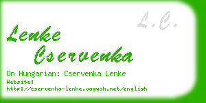lenke cservenka business card